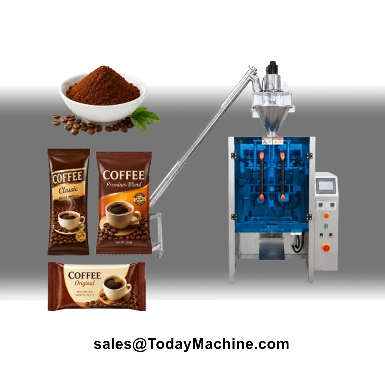 Collar Type Food Pouch Vertical Automatic Candy Coffee Nuts Sachet Sealing Packing Machine