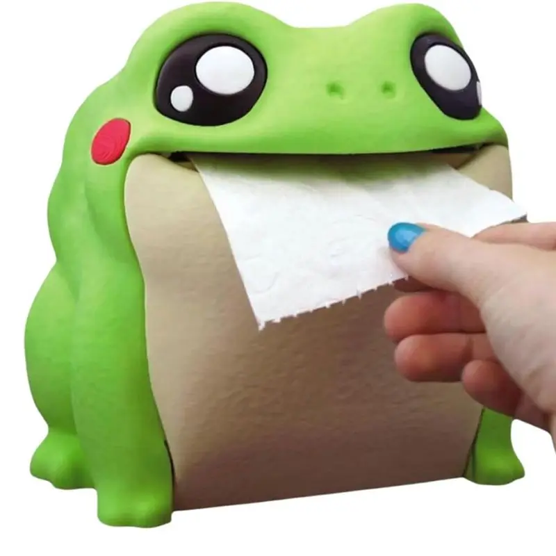 

ABBY-For Bathroom Accessory- Toilet Dispenser, Frog Towel Holder Stand, 3D Printed Resin Frog Tissue Box For Toilet