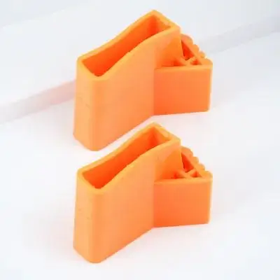

2pcs Non-slip Ladder Feet Covers Foldable Pads Floor Protector Heavy-duty Durable Thickened Orange Construction Accessories