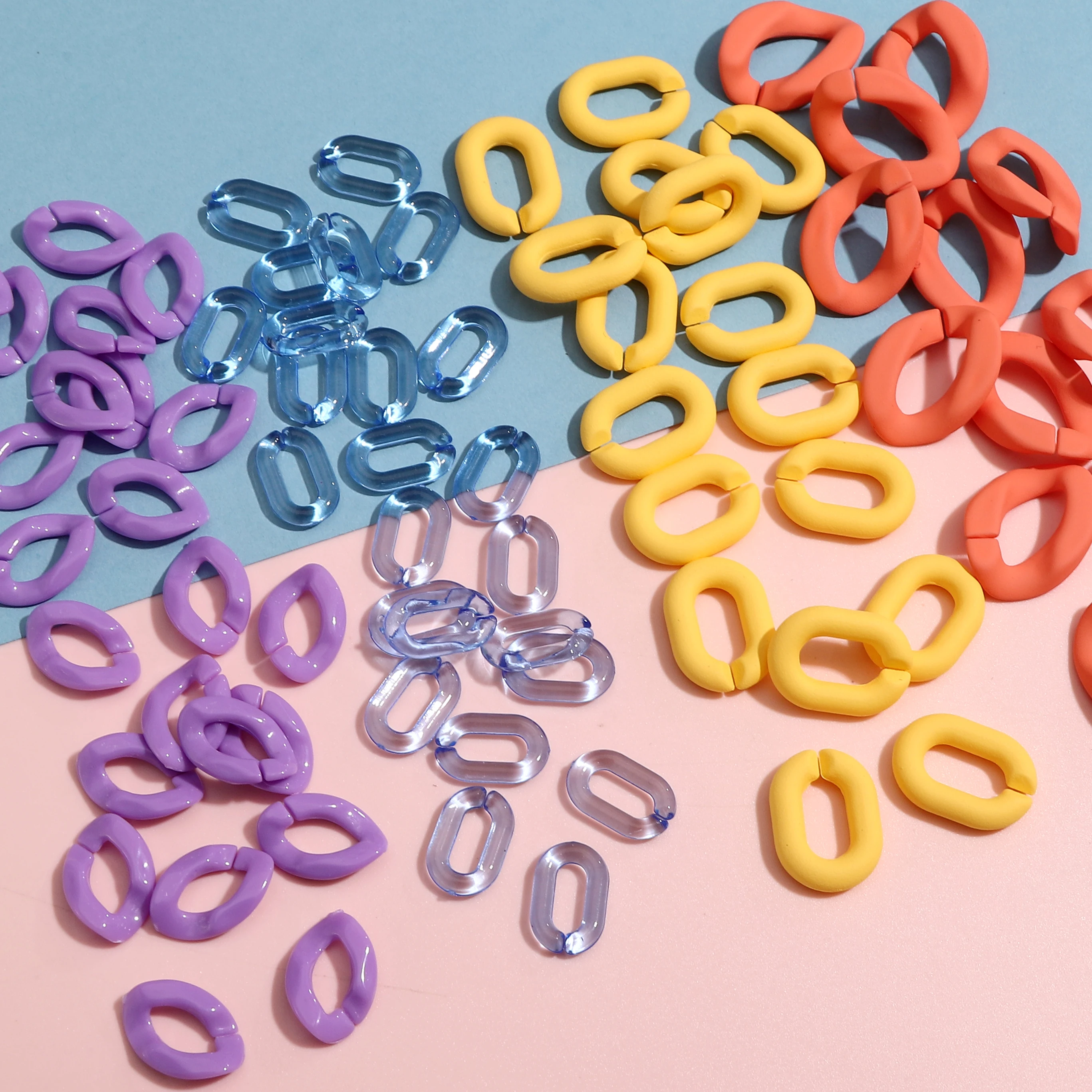 5 pezzi di perline colorate acriliche fai da te perline con fibbia a forma di U collana di perline sciolte regalo per ragazze accessori per la creazione di gioielli artigianali