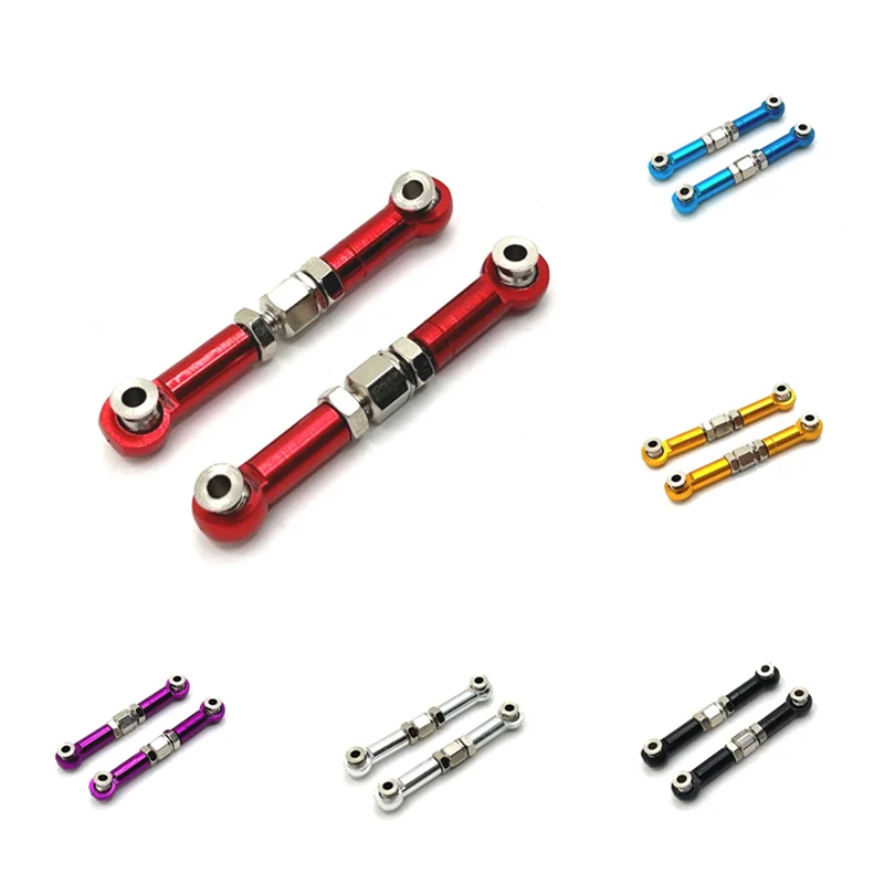 Metal Front Steering Rod Steering Links para RC Car, Atualizações Peças, H16, 16207, 16208, 16209, 16210, 1, 16, 2Pcs