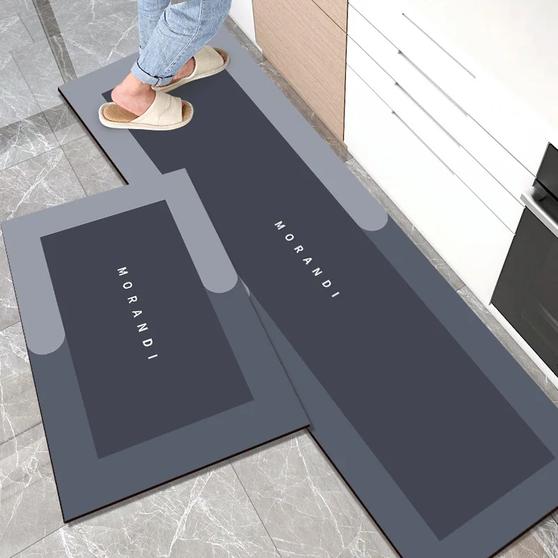 

Kitchen Doormat Absorbent Water Oil Silicon Dendroid Mat Home Use Rug Waterproof Oilproof Non Slip Carpet Easy Clean Door Mat
