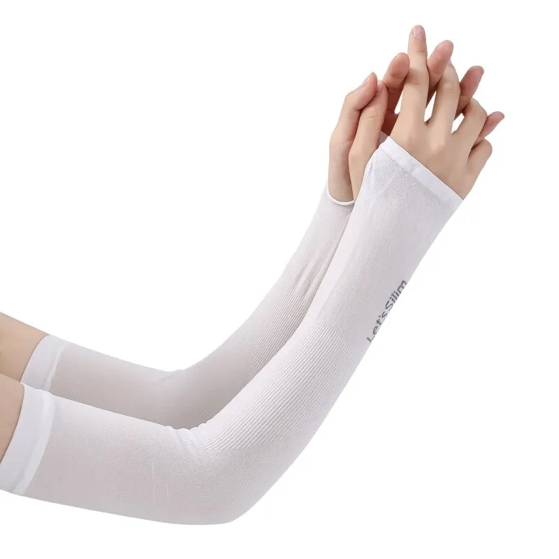 AliExpress NONE 1/2 Pairs Of Ice Silk Sleeves For Both Men And Women Outdoor Uv Protection Cycling Arm Sun Screen Protection Black Plus White
