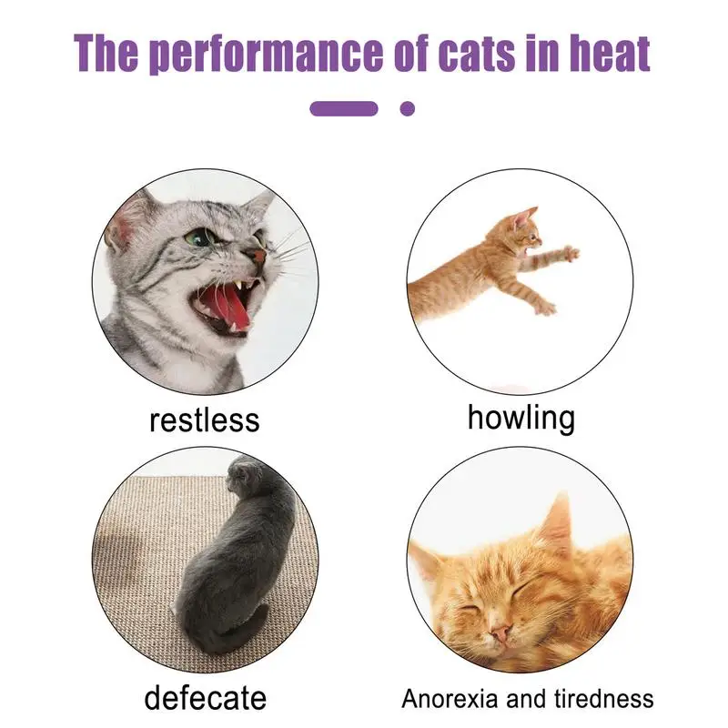 Pet Estrus Calming Spray Safe Healthy Calming Diffuser Cat Anti Anxiety Liquid Prevent Howling Soothe Mood For Manage Emotions