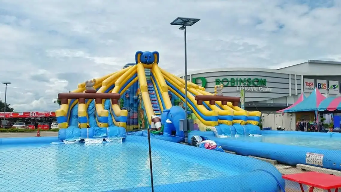 Inflatable Water Slide With Pools Swimming Ball Toys Pools Inflatable Water Park With Pool