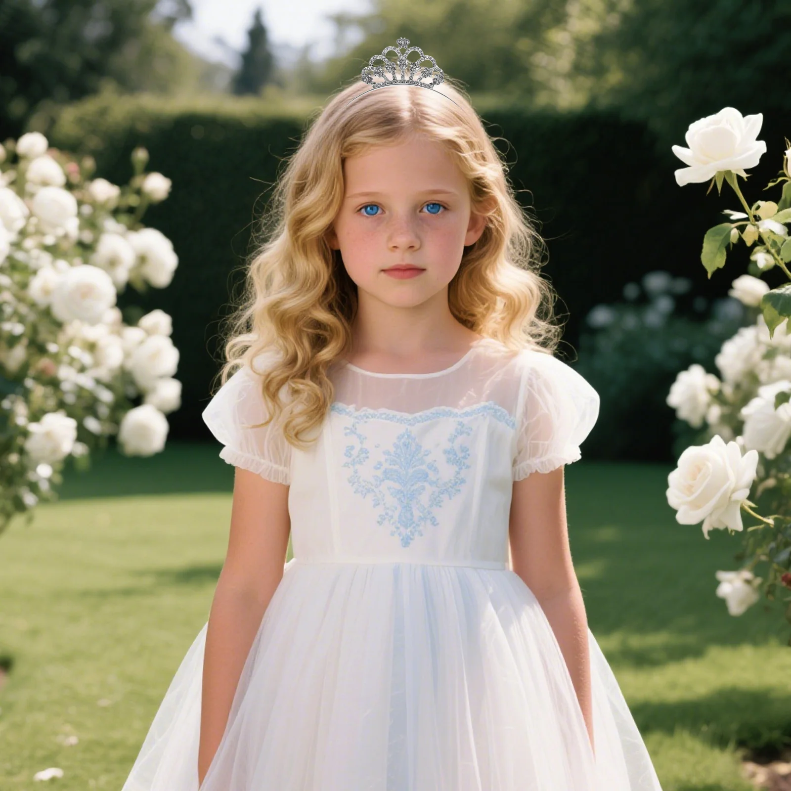 

2 Pcs 's Crown Hair Accessories for Toddler Girls Shiny Hairband Crowns Girls' Alloy