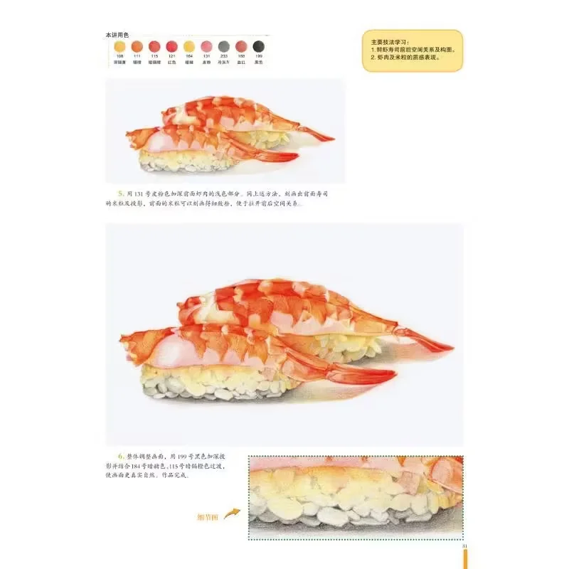 Disegno alimentare con pittura facile al piombo colorato