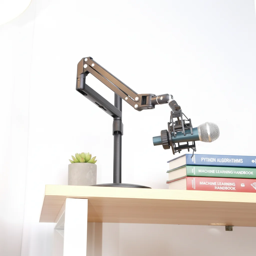 Sturdy Foldable Aluminum Desktop Mic Boom Arm 360 Rotatable 180 Adjustable Professional Stand