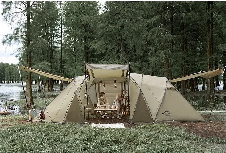 Naturehike Widder-Tunnelzelt, Camping, Outdoor, für 4–6 Personen, großes Raumzelt, 4-Jahreszeiten-Zelt, erweitertes Zelt, Familien-Reisezelt, wasserdicht – Detail 14