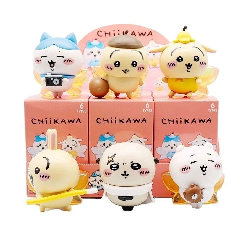 Chiikawa Happy Companion Series Blind Box Scatola misteriosa a sorpresa Kawaii Cure Model Figurine Desktop Decor Regalo personalizzato per bambini
