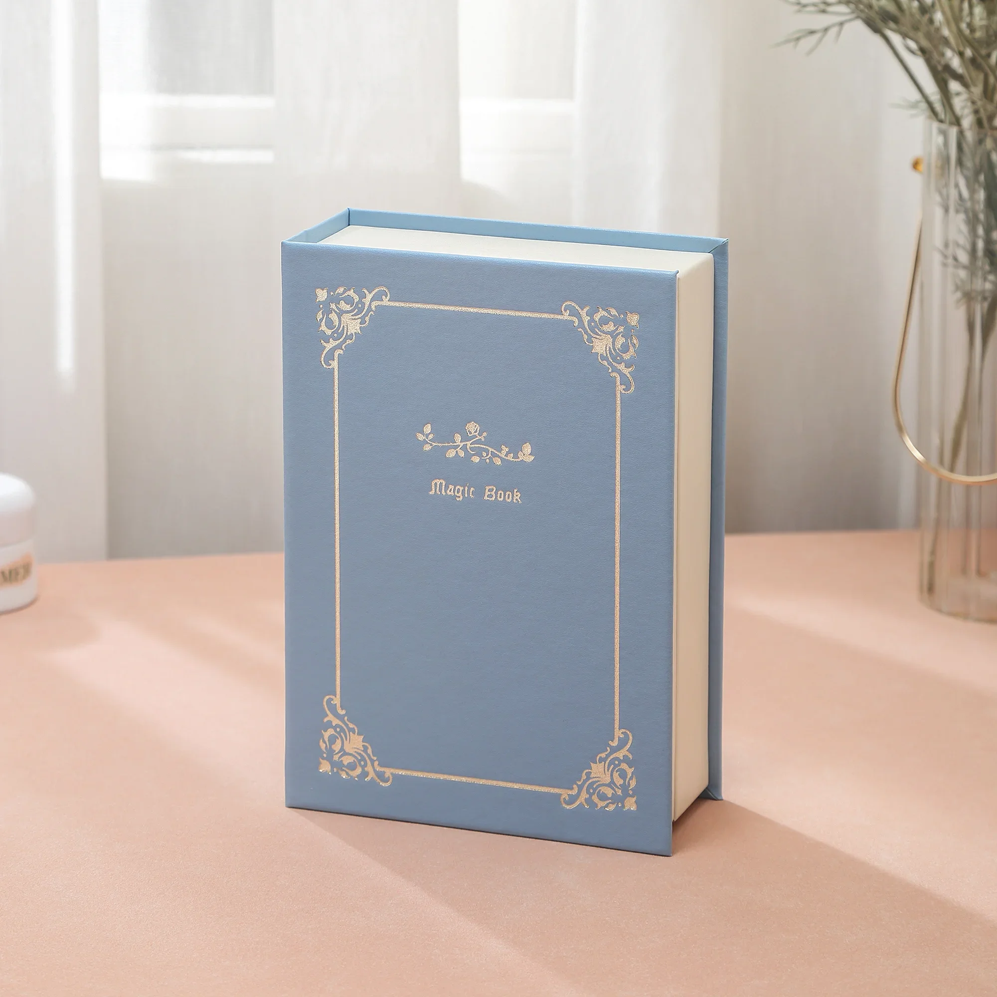 Schmuckschatulle im Tagebuchstil, magnetischer Flip-Cover-Präsentationsständer für Armbänder, Ohrringe, Halsketten, Ringe, Geschenk für Frauen