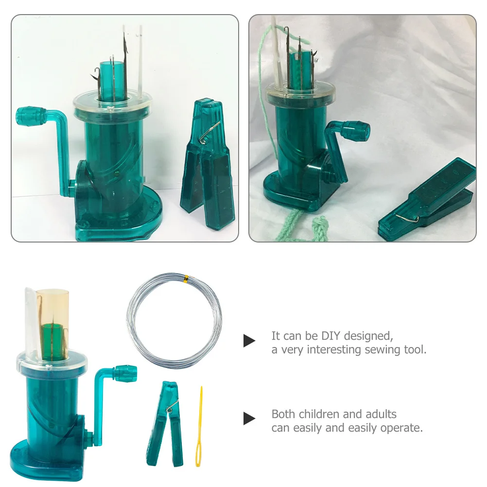 

1Set Hand Operated Knitting Mill Practical Manual Knitting Machine DIY Craft Tool Spool Knitter for Fishtail Knot