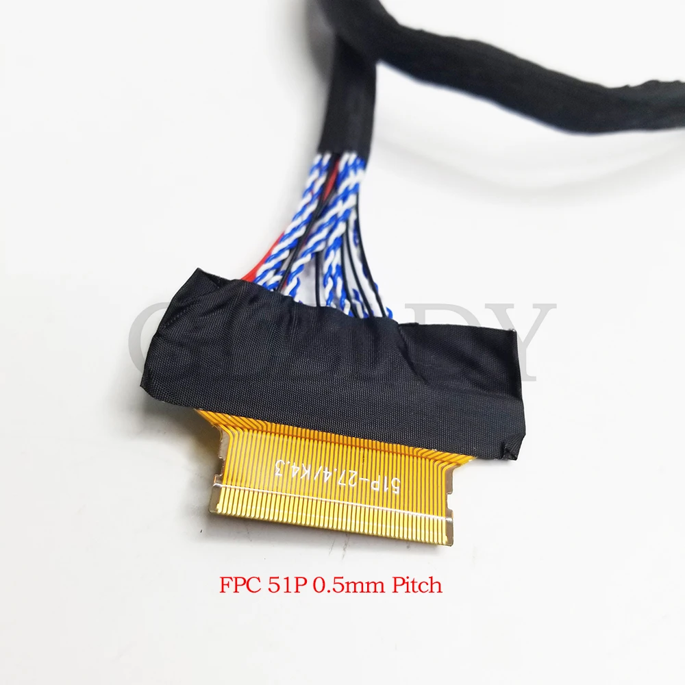 FFC FPC LVDS Cable 2 ch 8-bit 51 pins 51pin dual 8 cable flexible flat cable For LED panel 550mm Universal HD LCD LED 2 Models