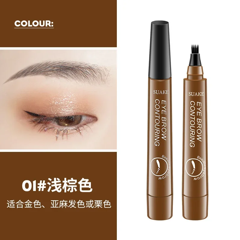 Eyebrow Enhancers Waterproof Eyebrow Enhancer with Four Tips Long-Lasting and Smudge-Proof Eyebrow Pencil free shipping