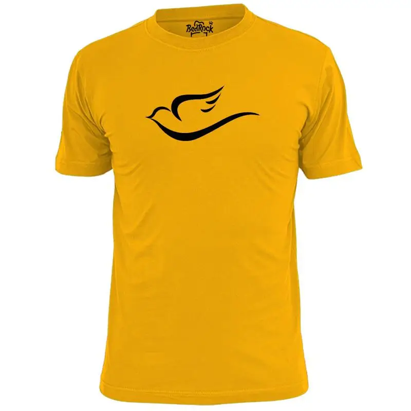 

Mens Simple Dove Outline T Shirt Peace Love