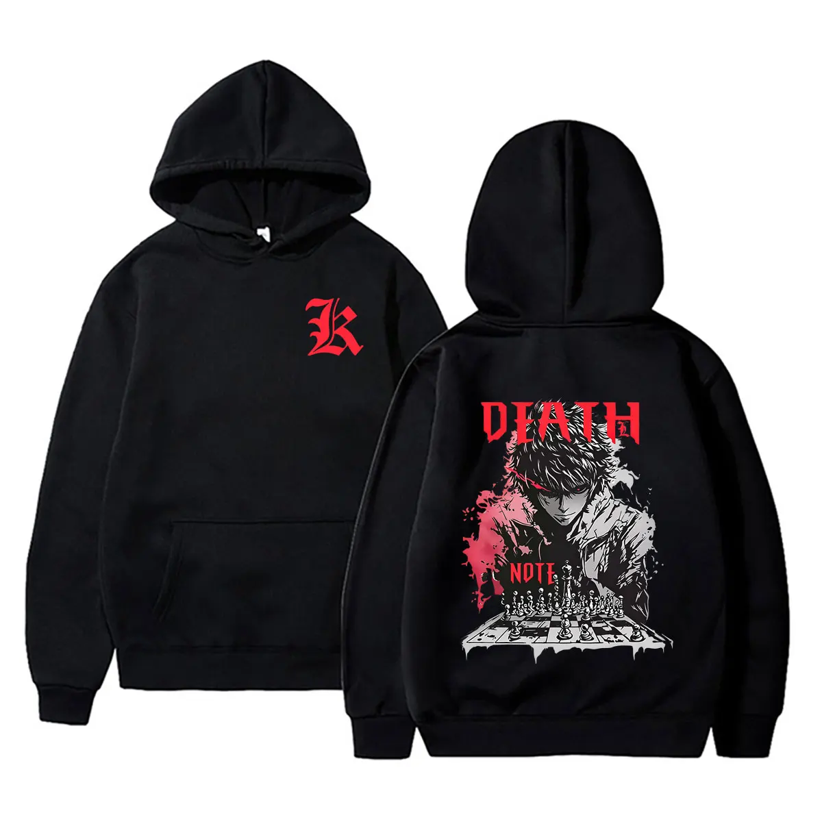 Anime Death Note Hoodie Manga  Light Yagami Print Sweatshirt Men Women Clothing Cartoon Oversized Hoodies Male Fashion Tracksuit