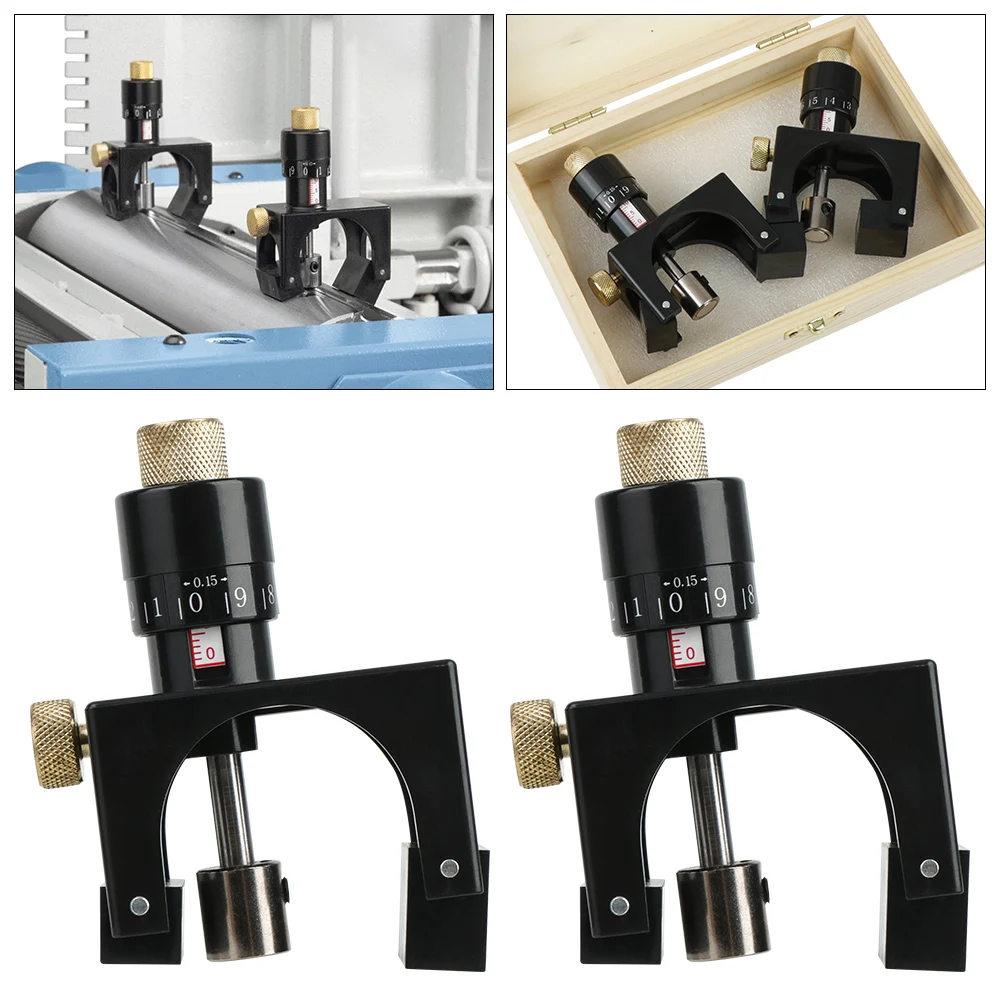 For Woodworking Planer Knife Tool Magnetic Planer Blade Setting Jig 2Pcs Calibrator Setting Adjustable Setter Tool