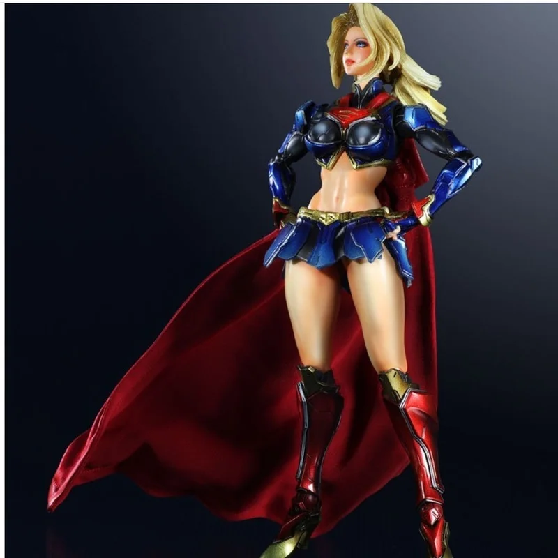 25cm Dc Justice League Pa Modification Superwoman Action Figure Classic Model Joint Mobility Supergirl Ornaments Collection Gift