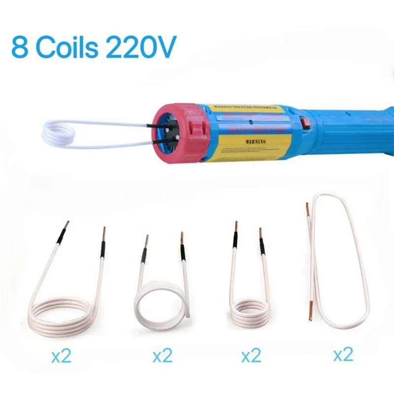 Super Sale 1100W 220V Mini Flameless Magnetic Induction Heater with 8 Coils EU