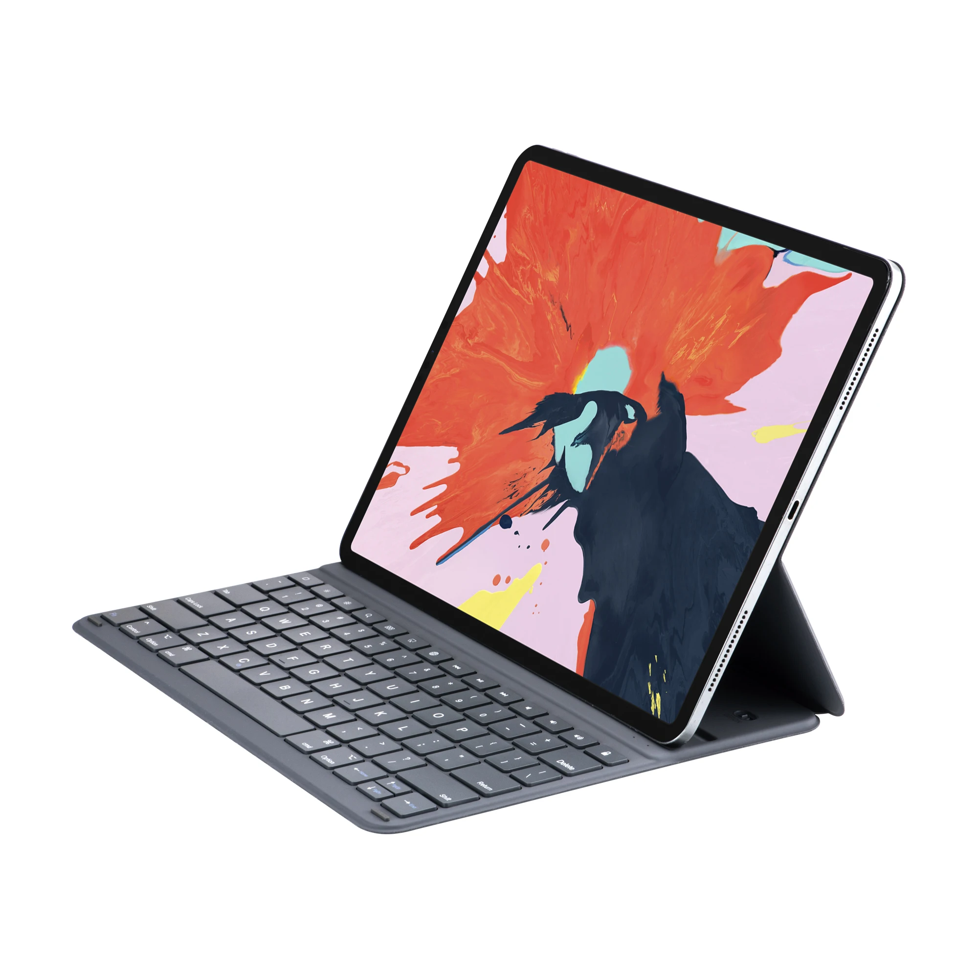 Imagem -02 - Capa de Couro para Teclado sem Fio Fólio Magnético para Ipad Air 13 m2 2024 Pro 12.9 3a 4a 5a 6a Geração