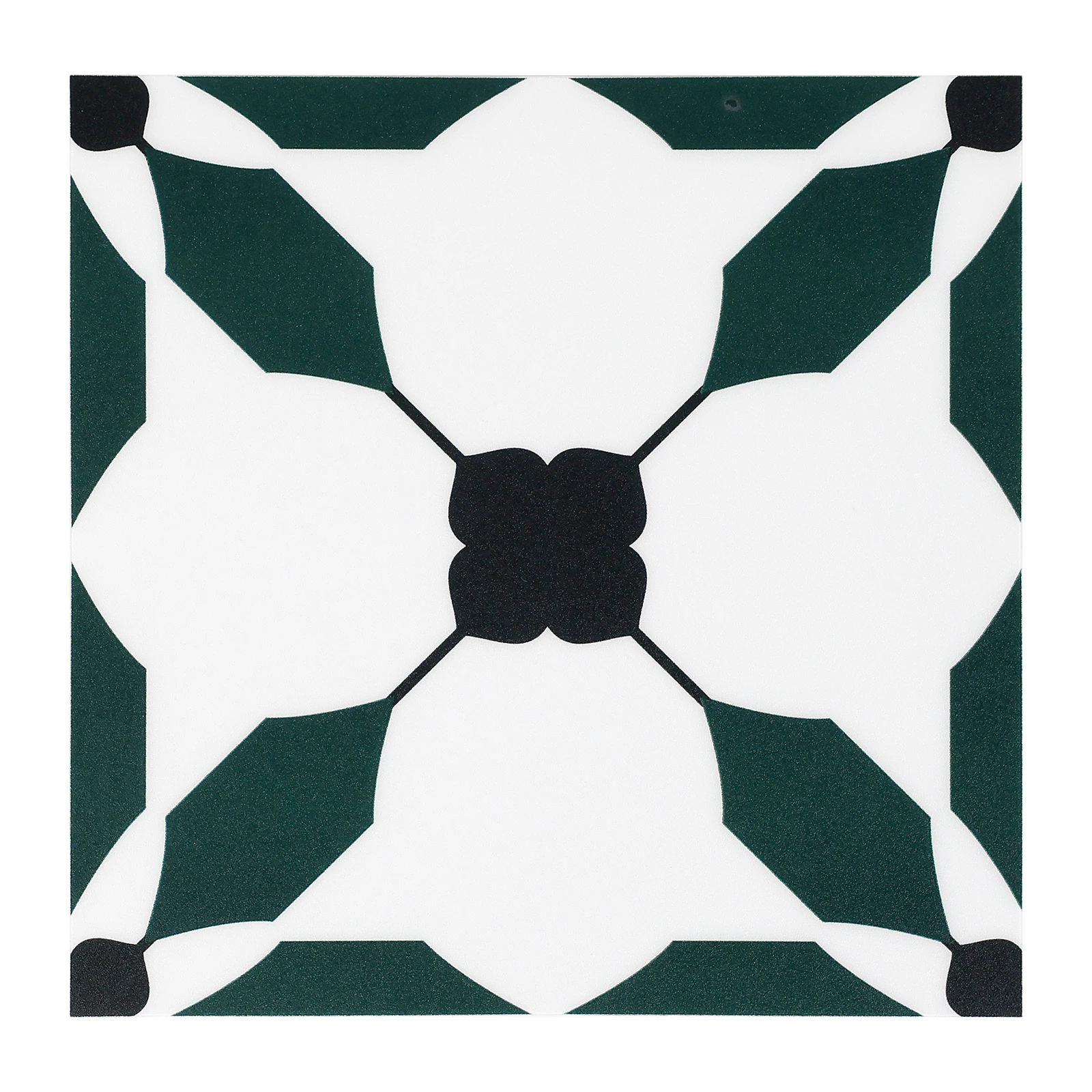 

11.8 in. x 11.8 in. Renovation Black and Green Kitchen Peel and Stick Floor Tile (10-Pack)for US