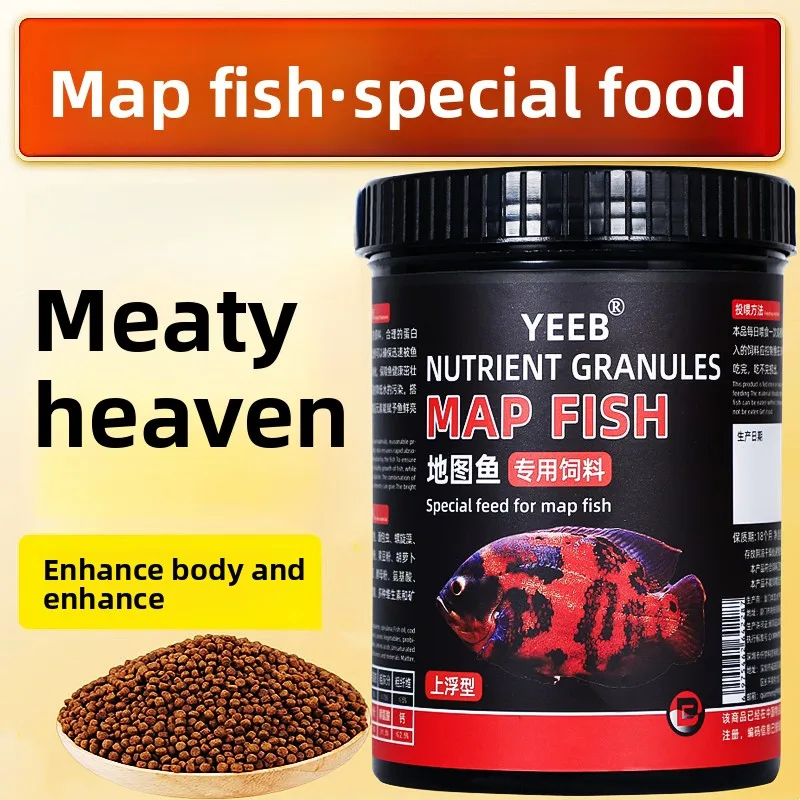 

yeeb Oscar Cichlid Food-Jumbo Floating Sticks for Large Tropical Fish,3-5mm High Energy Pellets with Shrimp Meal, Growth Formula
