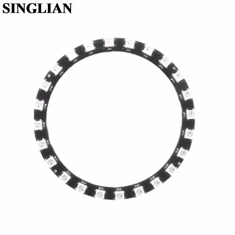 24-bit Circular WS2812 Full Color 5050 LED Expansion Module Round Colored Light Electronic Building Block Outer Diameter 9cm