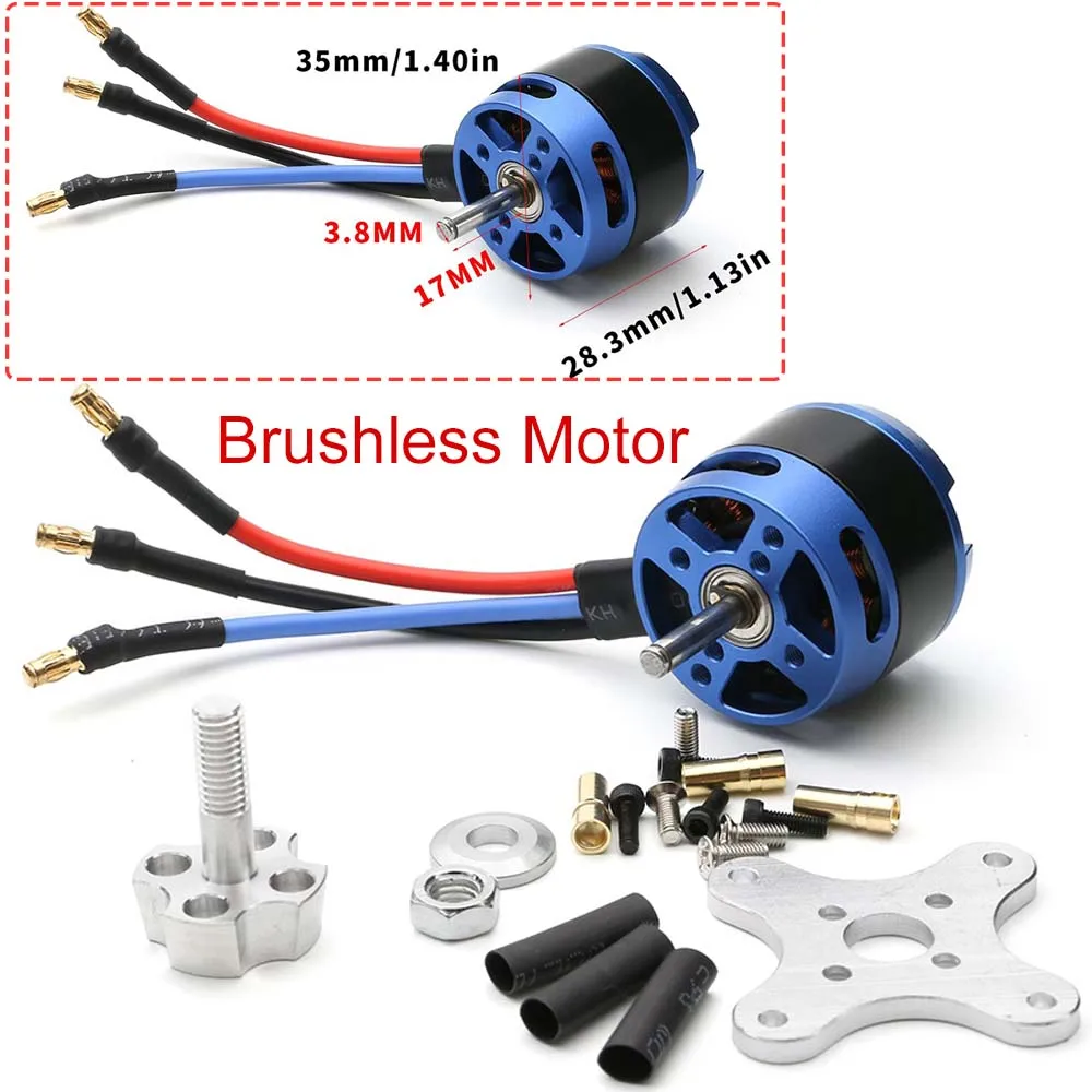 

1100KV Brushless Motor for Airplane Model RC Remote Control Aircraft Electric Toy Multicopters Modified Accessories