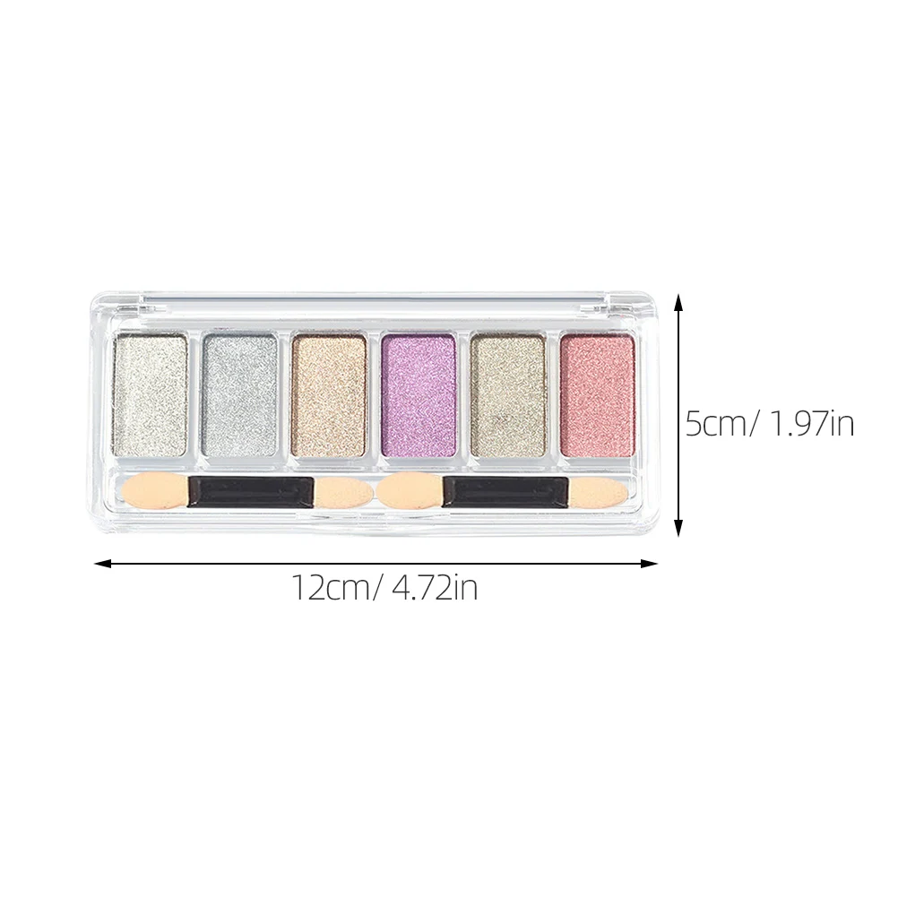 

6 Colors Mirror Effect Powder for Artificial Natural Nails Strong Shiny Holographic Metallic Glitter Flakes Nail Art Decoration