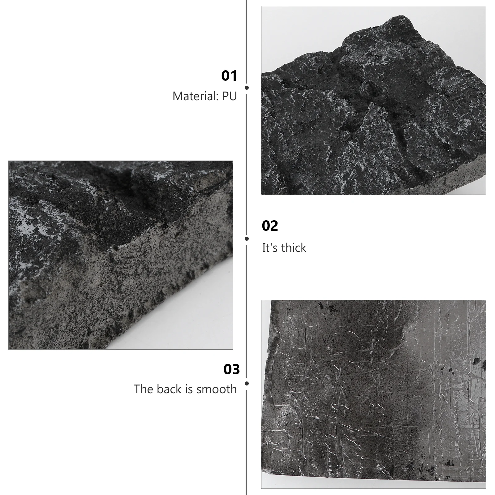 

Fish Tank Background Board 3D Rock Style Durable PU Material Aquarium Background Plate Fashion Scenery Display Decoration