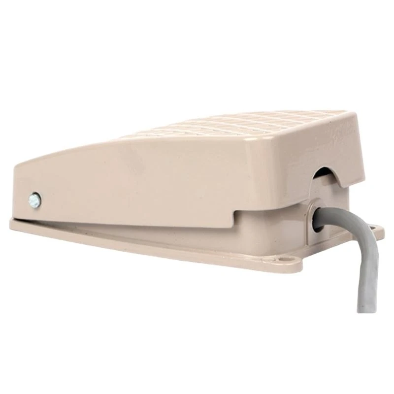

652F Heavy Duty Electrical Momentary Foot Pedal Switches Controller with Nonslip Surfaces Aluminum Fit for Workshop Equipment
