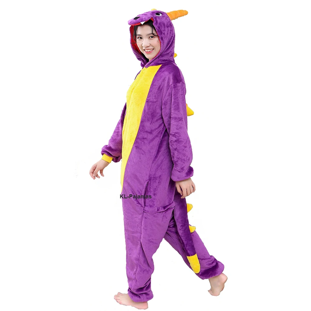 Volwassenen Kigurumi Onesies Dragon Vrouwen Pyjama Set Unisex Mannen Een Jumpsuit Cartoon Homewear Halloween Party Cosplay Kostuum