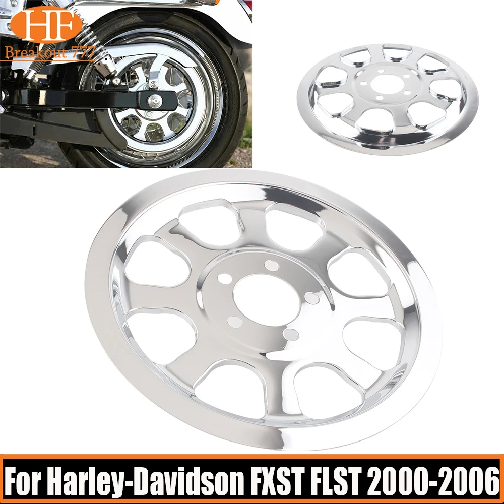 

Motorcycle Outer Pulley Cover 70 Tooth Chrome Steel Accessories For Harley-Davidson FXST FLST 2000-2006 2001 2002 2003 2004 2005