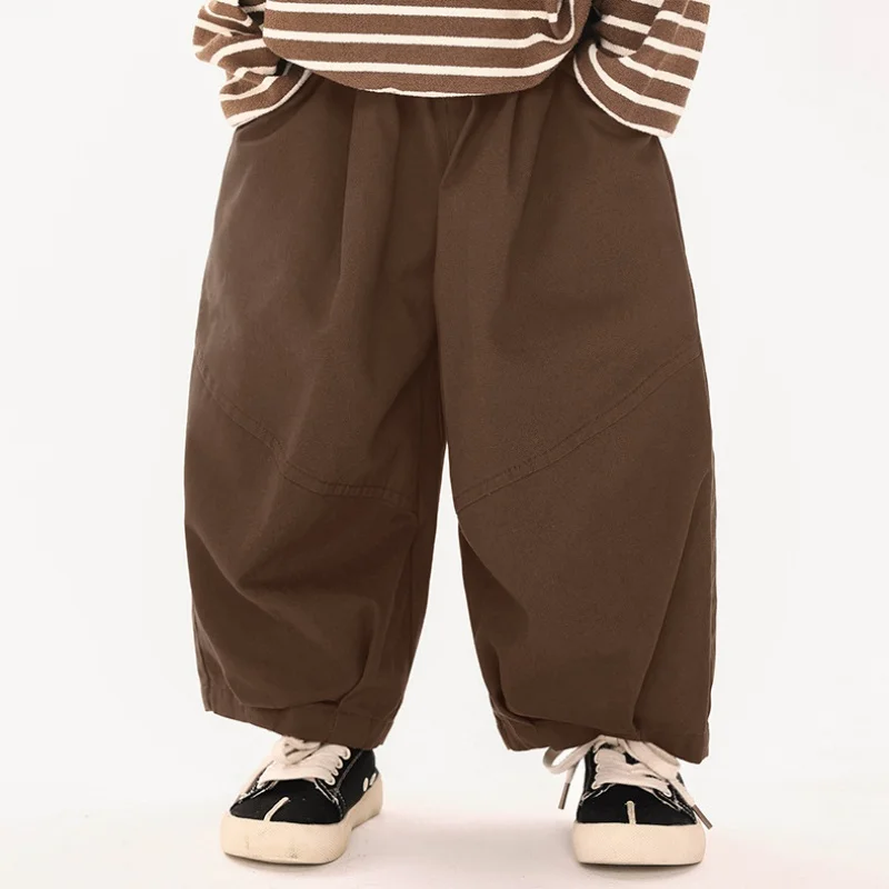 New Spring/Autumn Kids Harem Pants 2-7T Korean Style Boys Loose Wide Leg Pants Baby Children Elastic Waist Casual Trousers