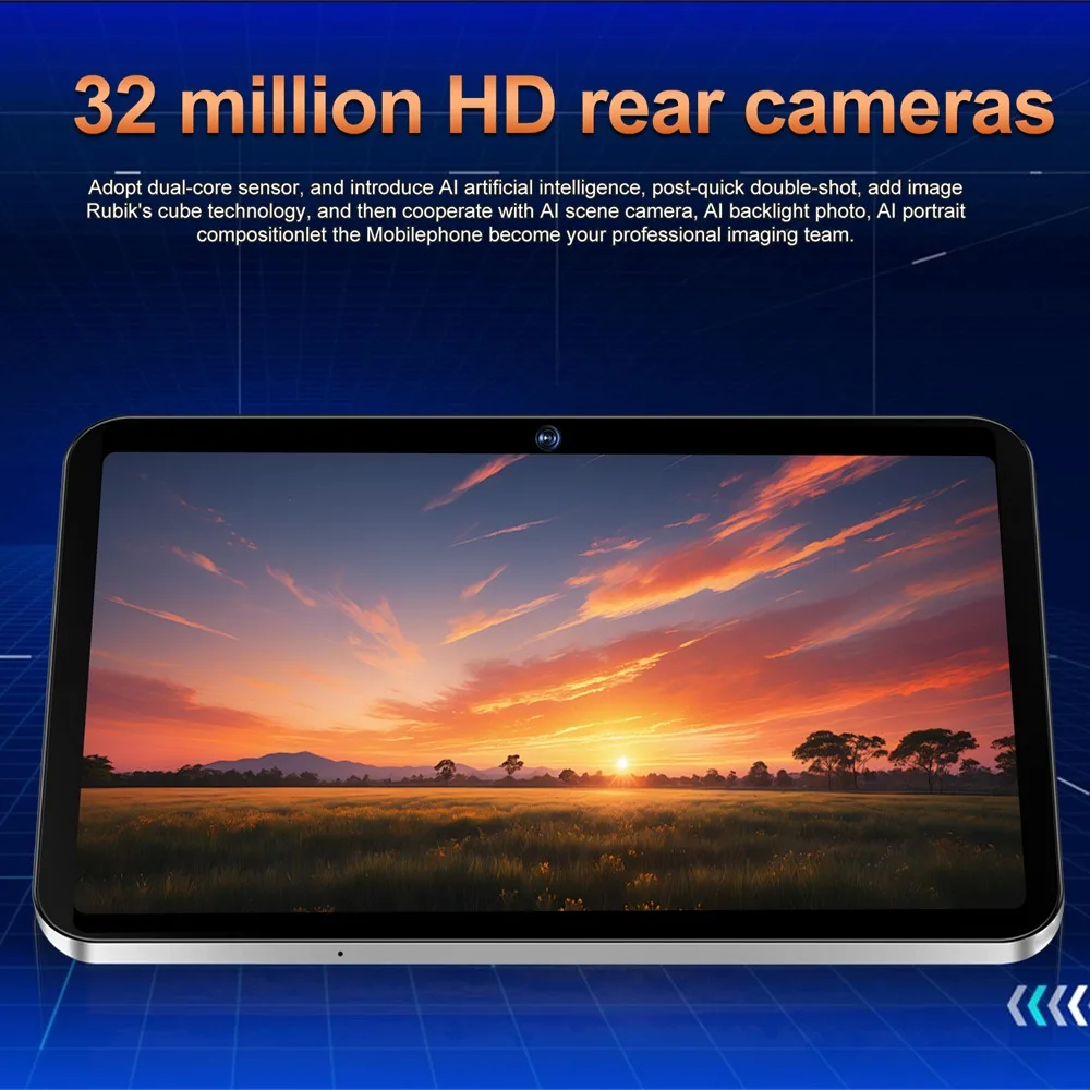 Tablette CHOTOG Pad 7s Pro Android 15, PC Tablette 10,1 pouces, appareil photo 16+32MP, 22GB+2TB, batterie 10000mAh, déverrouillage facial, Wifi, GPS, version mondiale, tablettes pour enfants, cadeaux pour enfants.