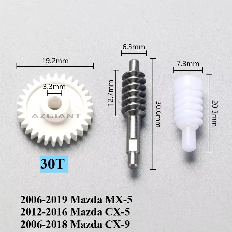 Compatibel met Mazda CX-5 CX-9 MX-5 Auto-onderdelen Automatisch opklapbaar Achteruitkijkspiegel Zijspiegel Actuator Module en versnellingsset 30T Reparatieset