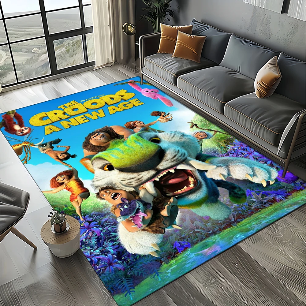 2025 New Style The Croods Cartoon Gift Area Rug Carpets for Living Room Bedroom Sofa Doormat,kids Play Non-slip Floor Mat