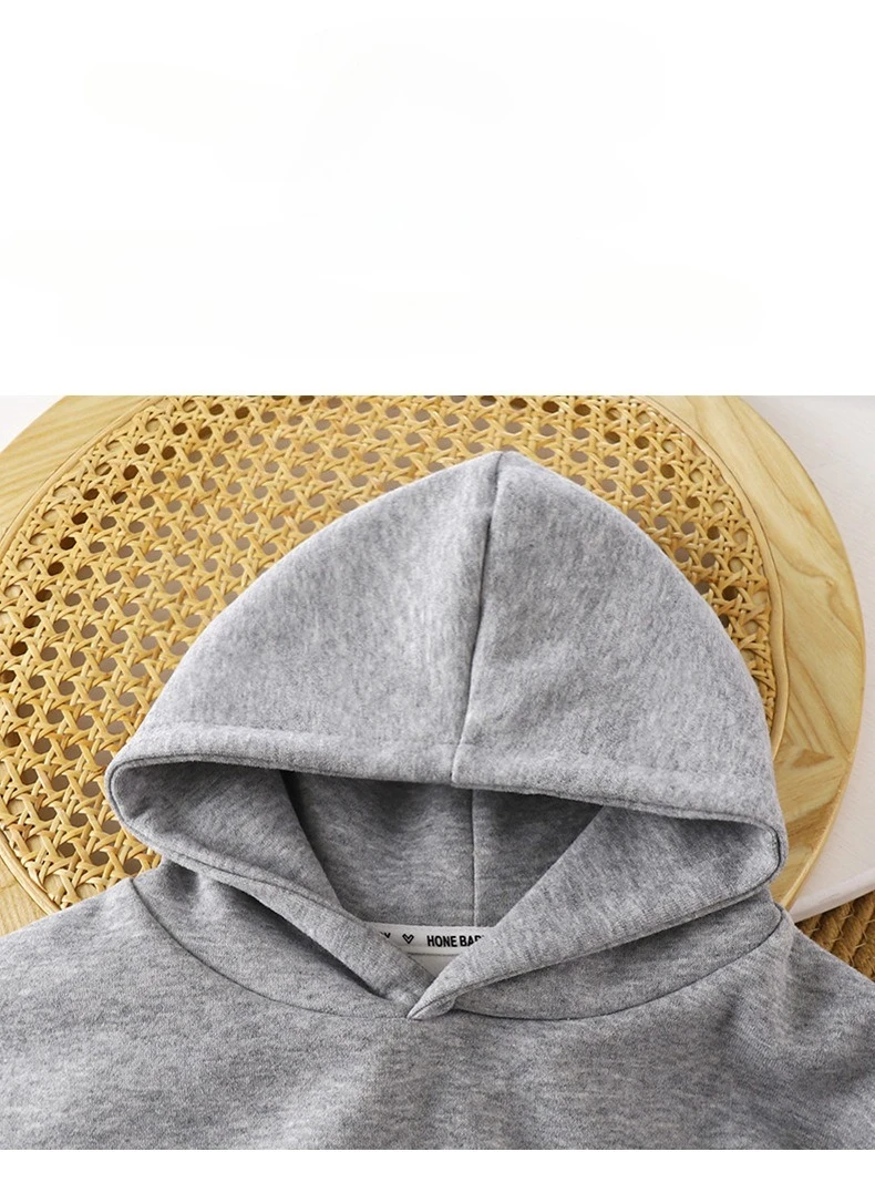 سترة بقلنسوة على الطراز الكوري للأولاد للربيع والخريف، معطف بقلنسوة مطبوع، بلوزة عصرية كاجوال للأطفال