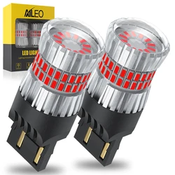 AILEO 2Pcs Brake Light 7440 W21W WY21W 7443 W21/5W LED Bulb With Lens Red Lamp Reverse Tail Turn Signal Light 5014 SMD Wireless
