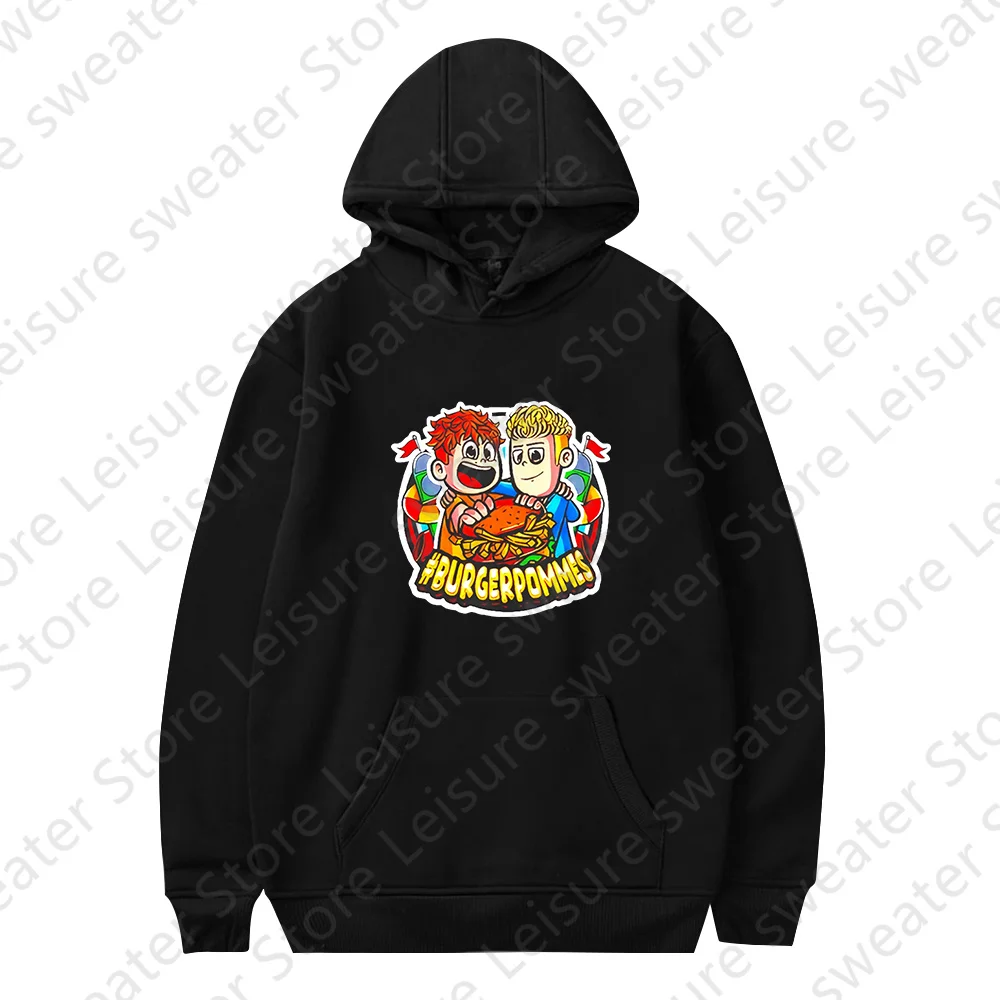 Htot Burgerpommes icrimax Hoodie Teenagers Boy girls child Hooded Anime Paulberger Sweatshirts Cool Kids Burgerpommes Clothes