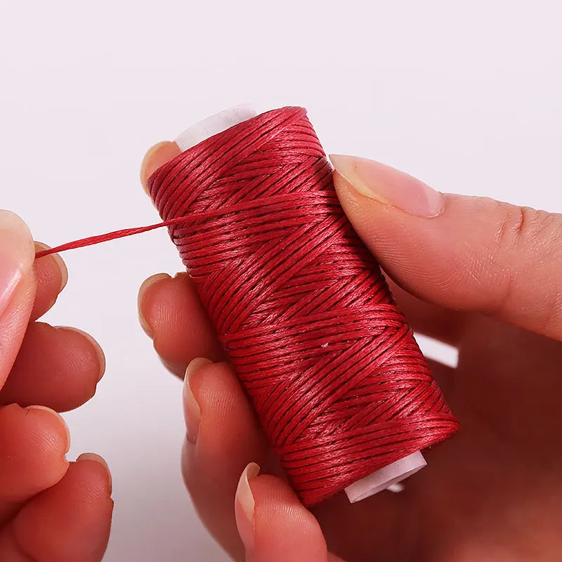 1mm Thickness Wax Thread Leather Waxed Cord For DIY Handicraft Tool Hand Stitching Thread Flat Waxed Sewing Line Accessories