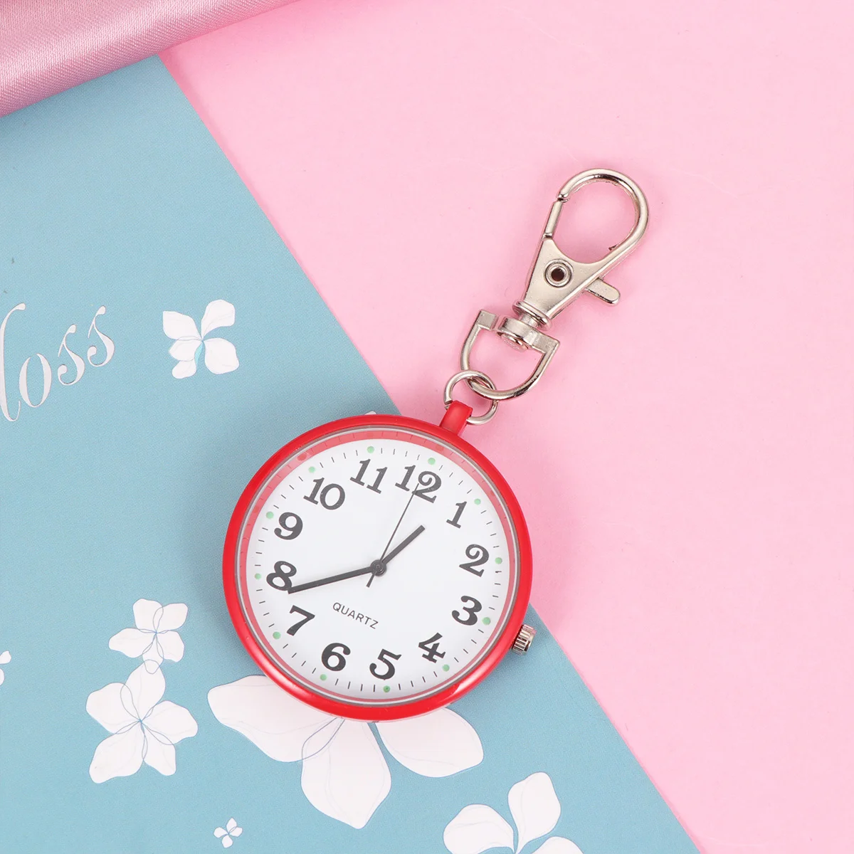 

Retro Hanging Pocket Watch Red Vintage Pendant Chain Necklace Accurate Time Lovely Gift Pocket Watch Chain Necklace