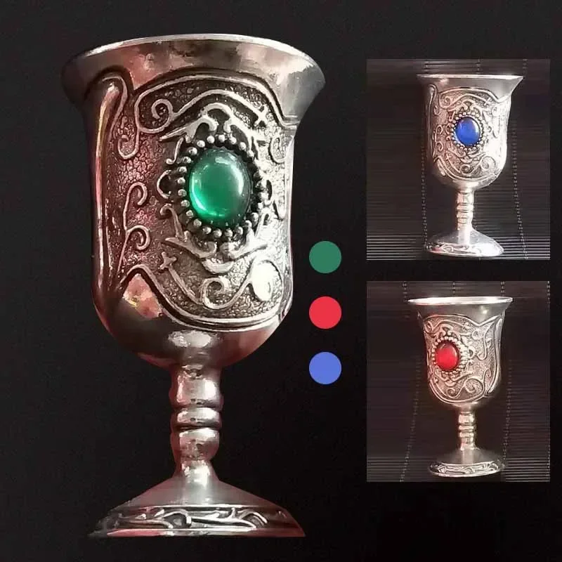 Magic Buddha Altar Chalice Goblet Wicca  Pagan Retro Divination Props Gothic Cocktail Whiskey Cup Pub Bar Wine Glass