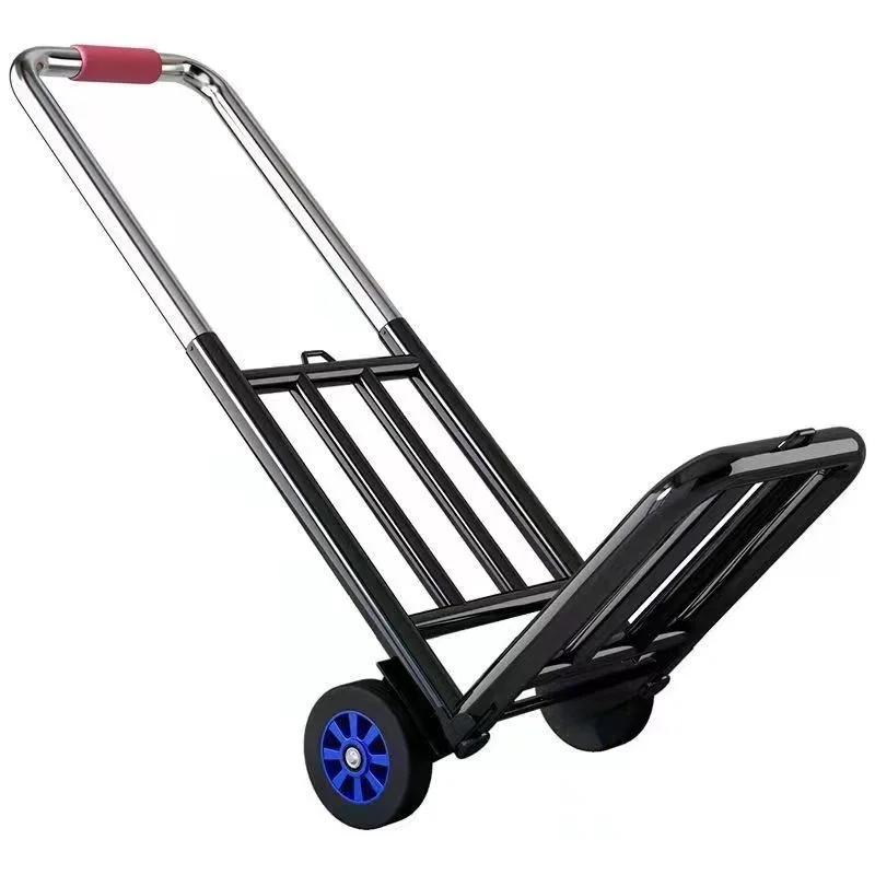 

Portable Hand-Pulled op Cart Vegetable Bung Car Small Load King Household Storage Utili Folding Cart for Easy Storage