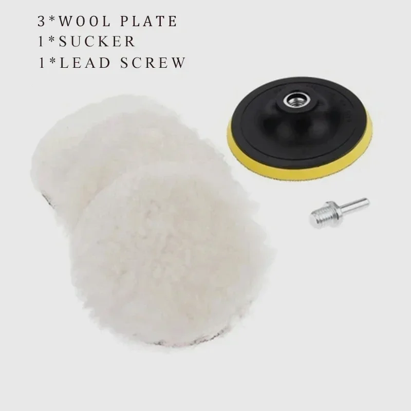 3Inch Polishing Kit Polishing Pad Car Waxing Sponge Disk Wool Wheel for Auto Body Beauty Polisher Washing Car Gadget Universal