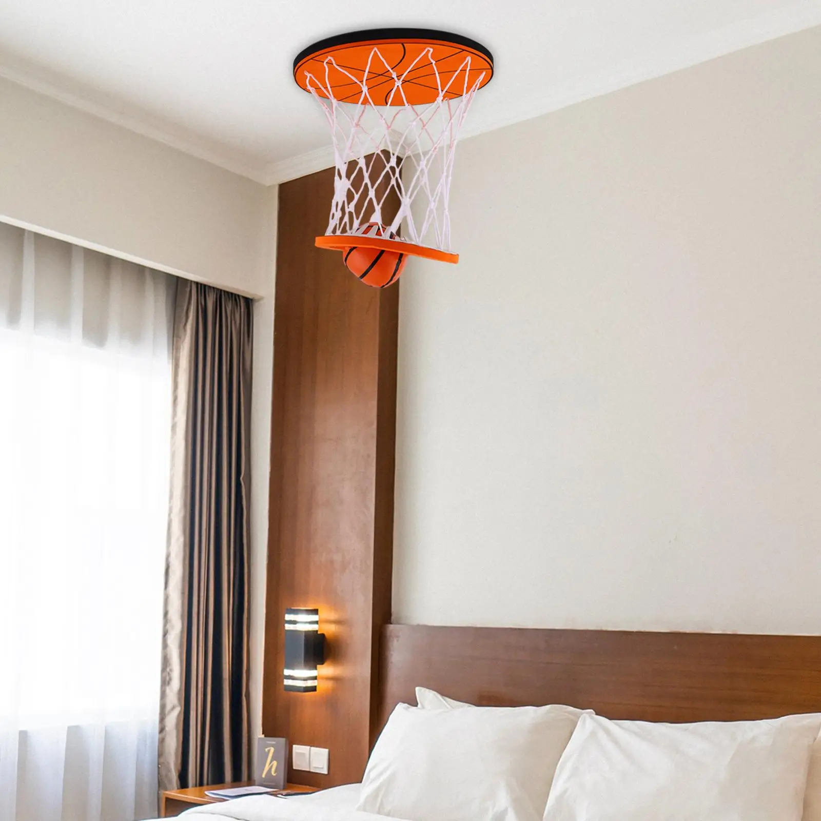 

Indoor Ceiling Sports Games Mini Basketball Hoop Educational Toy Sport Traning Toys for Home Ceiling Playroom Office Children