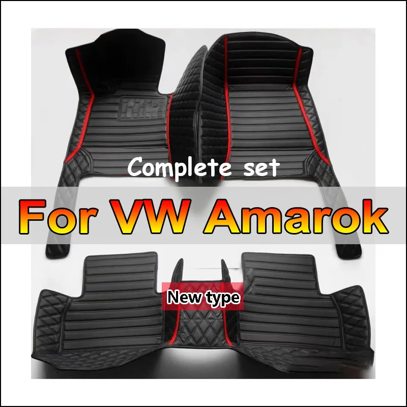 

Car Mats For Volkswagen VW Amarok 2010~2022 Floor Rug Auto Interior Parts Carpet Pad Luxury Leather Mat Full Set Car Accessories