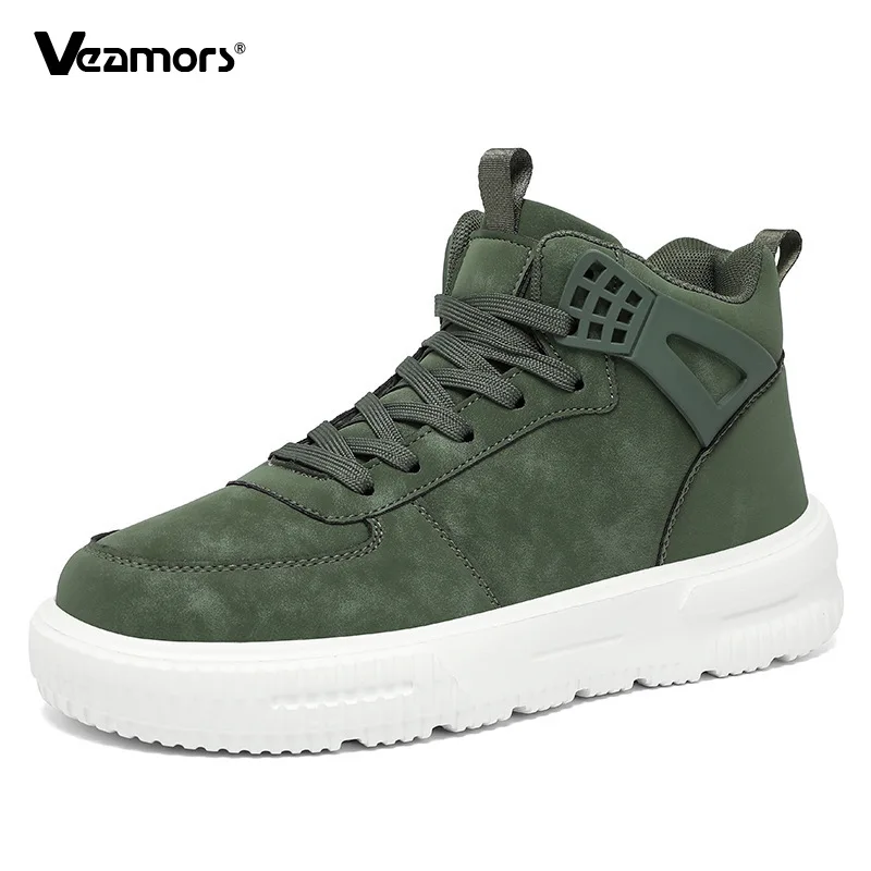 PU Leather Ankle Boots Men Women Breathable Casual Sneakers Anti Slip Wear Resistant Street Walking Footwear Plus Size 36-45