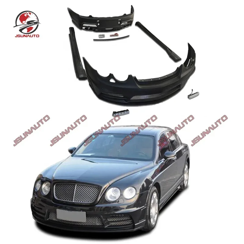 

For 05-12 Year Flying Spur Facelift WD Style Front Bumper Side Skirts Rear Bumper Spoiler Body Kit Car Bumper