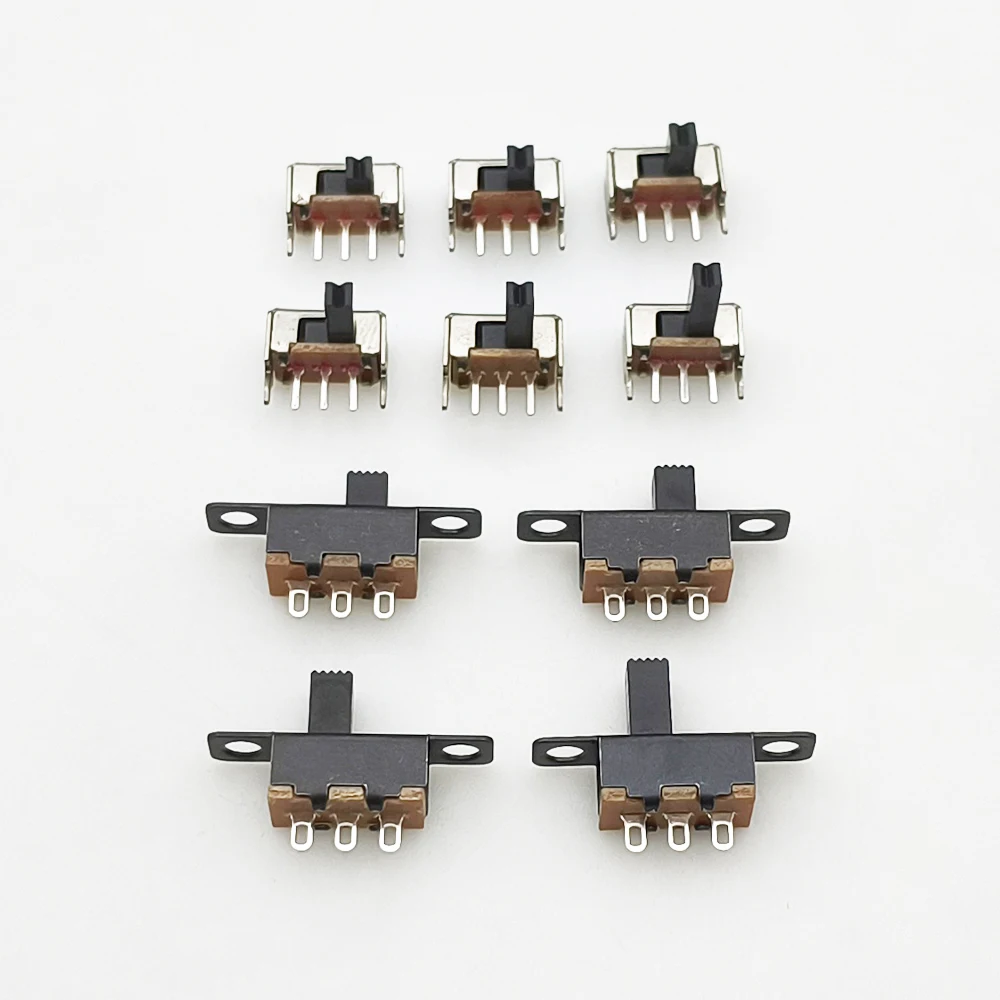 20Pcs SK12D07VG SS12F15 Toggle Switch 3Pin PCB 1P2T Micro Slide Switch Handle High 2/3/4/5/6/7mm